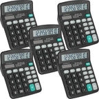 5 Pack Calculator Bulk, 12 Digits Calculators Desktop by YesBes