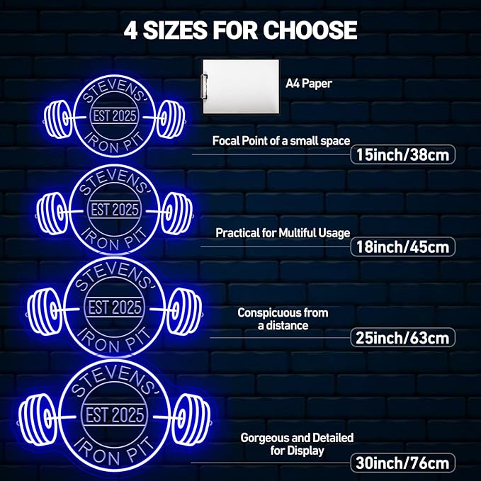 Customizable Gym Neon Sign Decor - Image 7
