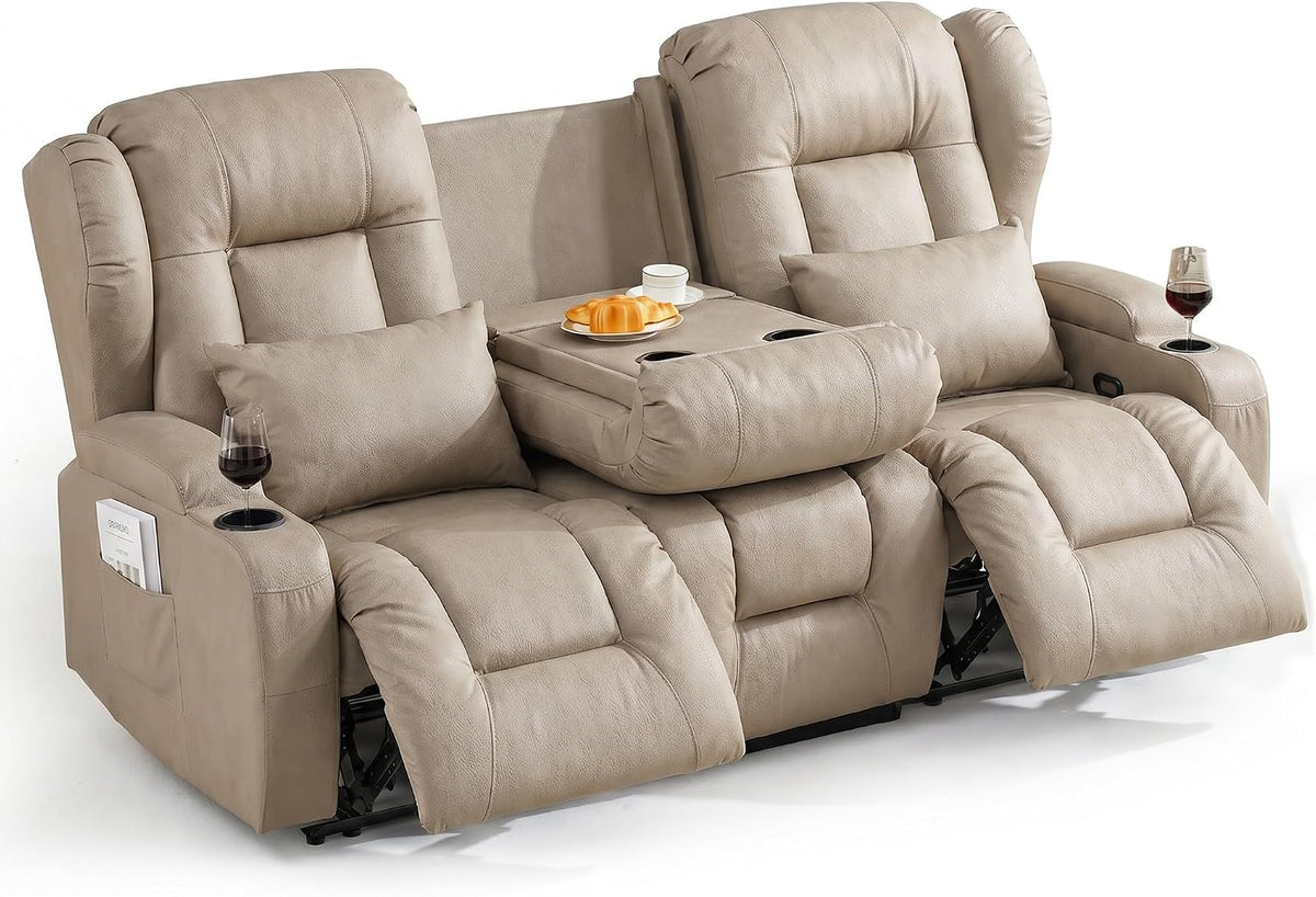 SAMERY 75.6" RV Loveseat Recliner Sofa, Manual Reclining Loveseat