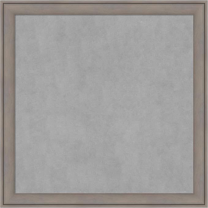 Amanti Art Grey Framed Magnetic Board 27x27 Medium Vision Board by AmantiArt