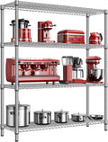 M MZG 1760 LBs 4 Tier Storage Rack Metal Wire Shelving Unit, Storage Standing
