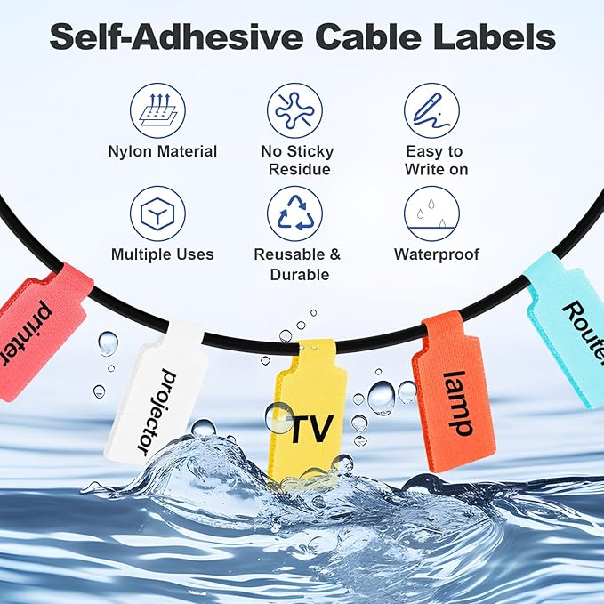 SZ.haitun 40 Pack Cable Labels Tags - Image 5