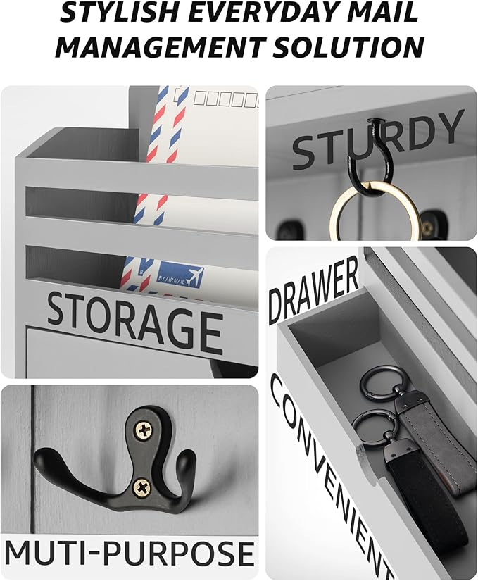 Rebee Vision Decorative Mail Organizer Wall Mounted - Image 4