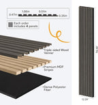 Olanglab Wood Slat Wall Panels 4 Pack, Wooden Acoustic Wall Panels, 94.5"x12.6" - Image 2
