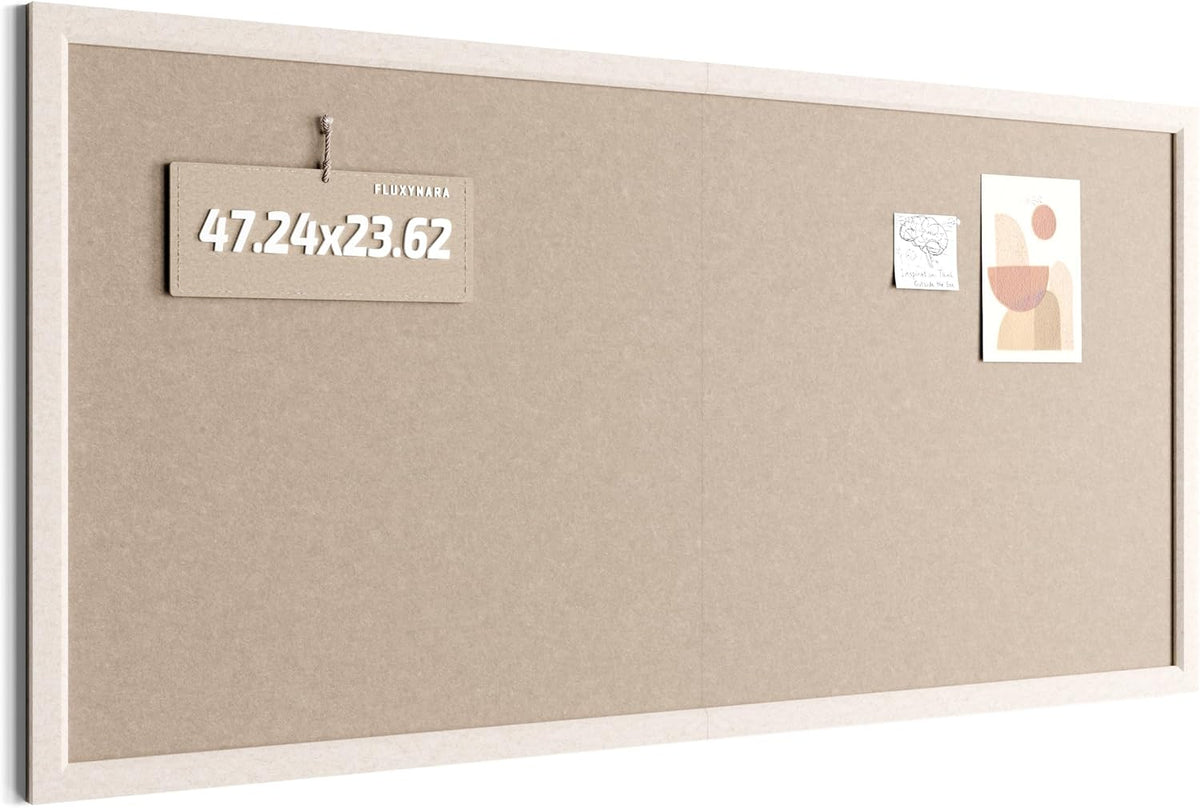 Fluxynara Framed Felt Bulletin Board, 47.2" x 23.6", Khaki