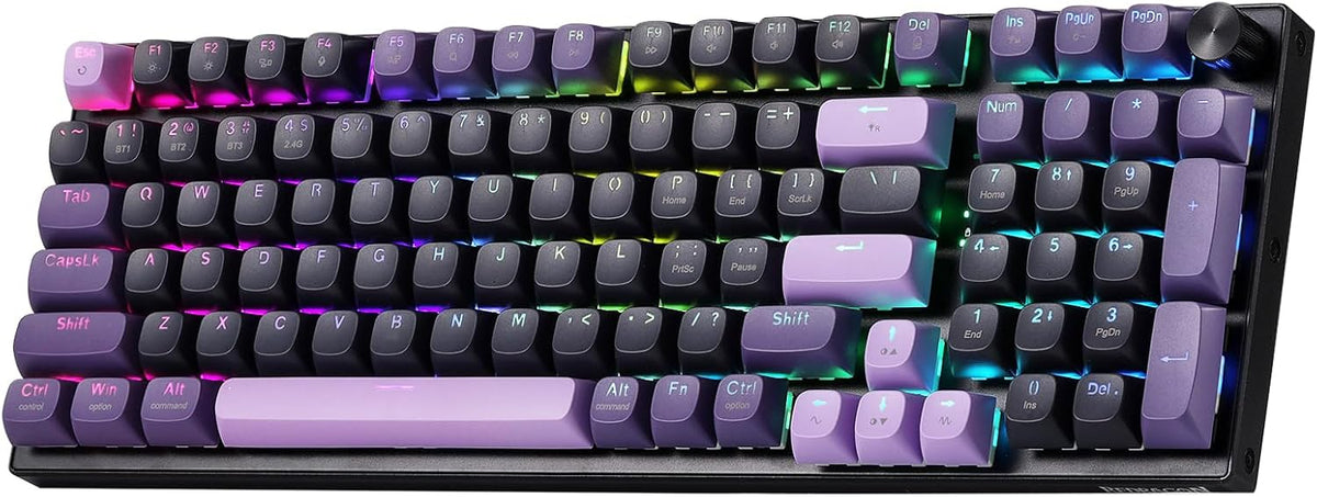 Redragon K740 PRO Wireless RGB Gaming Keyboard, Aluminum Base & Knob, 95%