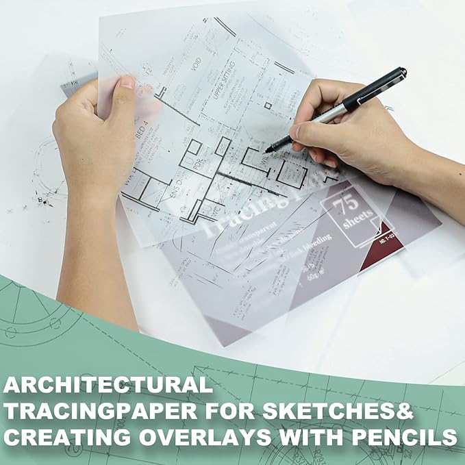 Tracing Paper 8.5x11 inch, 100 Sheets Transparent Vellum Paper - Image 6