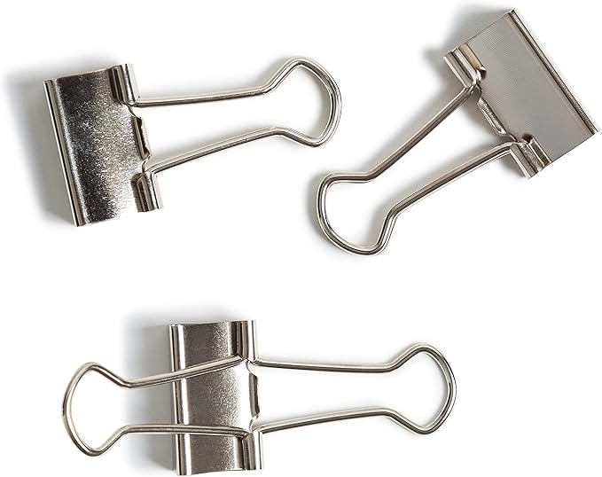 U Brands Small Binder Clips, Metallic Silver, Office Organization Supplies - Image 3