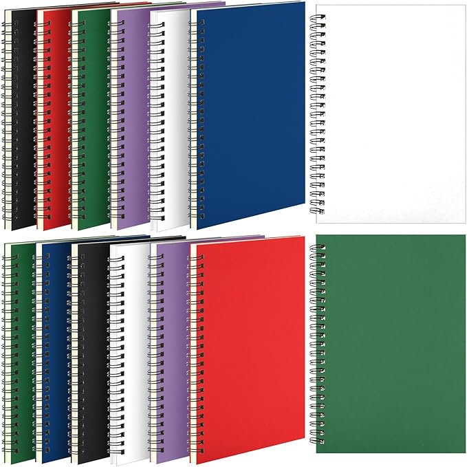 Leelosp 12 Pack Small Spiral Notebook A5 Lined College Ruled Spiral Journal by Leelosp