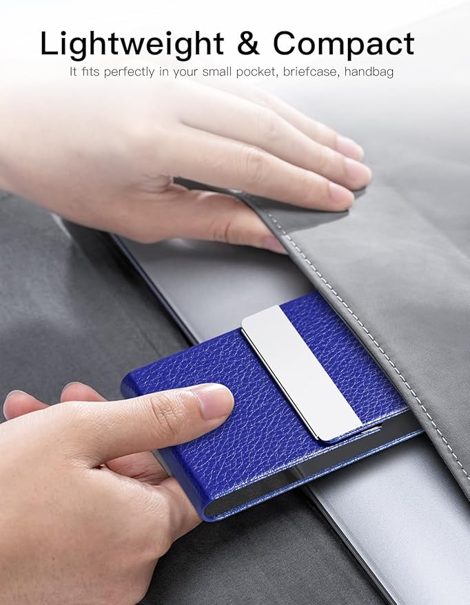 Padike Professional Business Card Holder PU Leather Business Card Case Name - Image 6