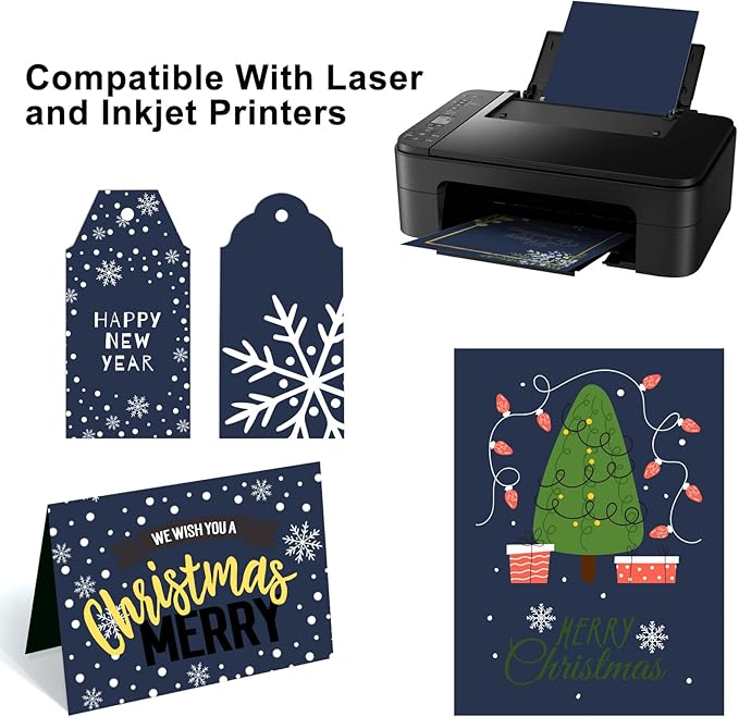 OcePor 100 Sheets Navy Blue Cardstock Paper, Colored Printer Paper 8.5 x 11 - Image 5