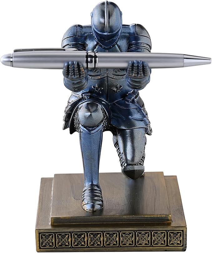 Amoysanli Knight Pen Holder Desk Organizers and Accessories Desk Decor Resin - Image 3