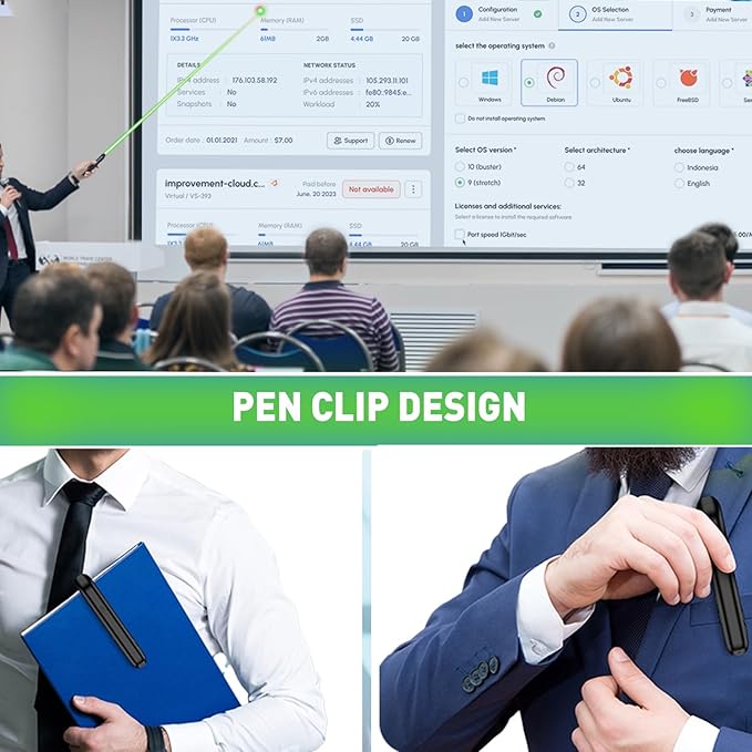 Green Wireless Presenter Remote Presentation Clicker - Image 5