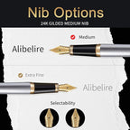 HDDNB Silver Luxury Fountain Pen Set - Image 2