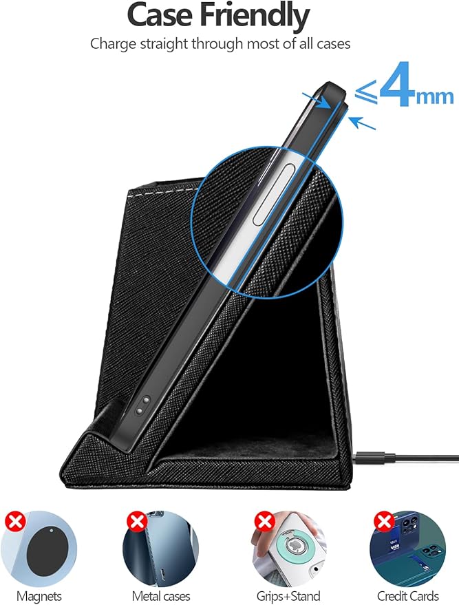 Pen Holder with Wireless Charger, Compatible with iPhone 17/16/15/14/13/12/11/8 - Image 4