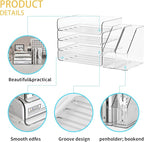 FANXIYQ 4-Tier Clear Acrylic Paper Tray Organizer - Image 3