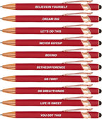 10pcs Motivational Pens Set Retractable Pens by Unknown