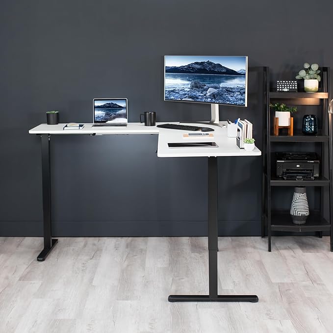 VIVO Electric Corner 75 x 63 inch L-Shaped Standing Desk, Memory Height - Image 7