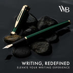 Wordsworth & Black Fountain Pen Set, 18K Gilded Medium Nib, Includes 24 Pack - Image 2