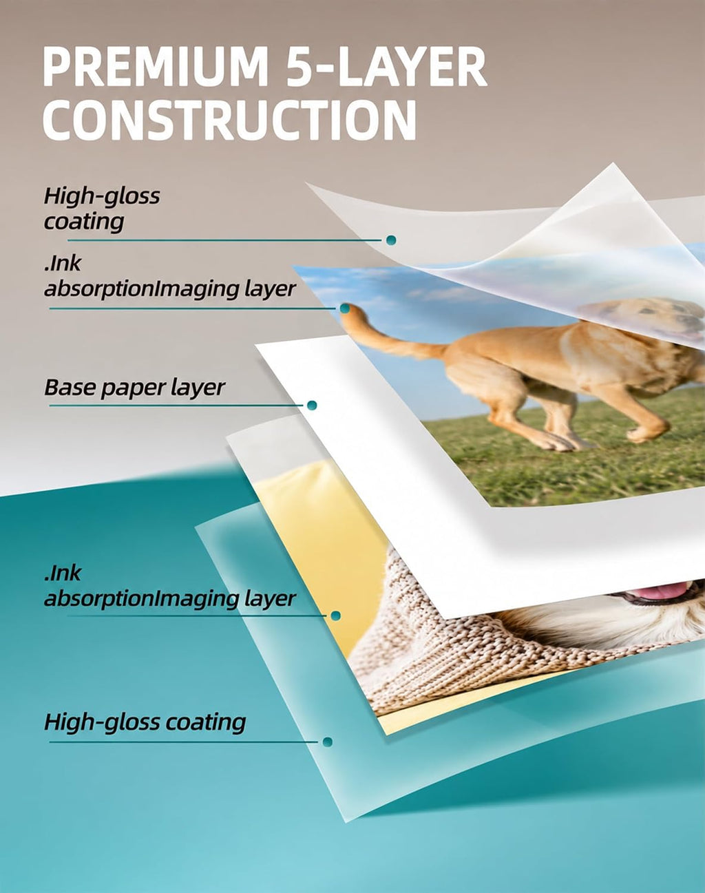 double sided photo paper glossy inkjet 8.5x11 32lb, close-up detail