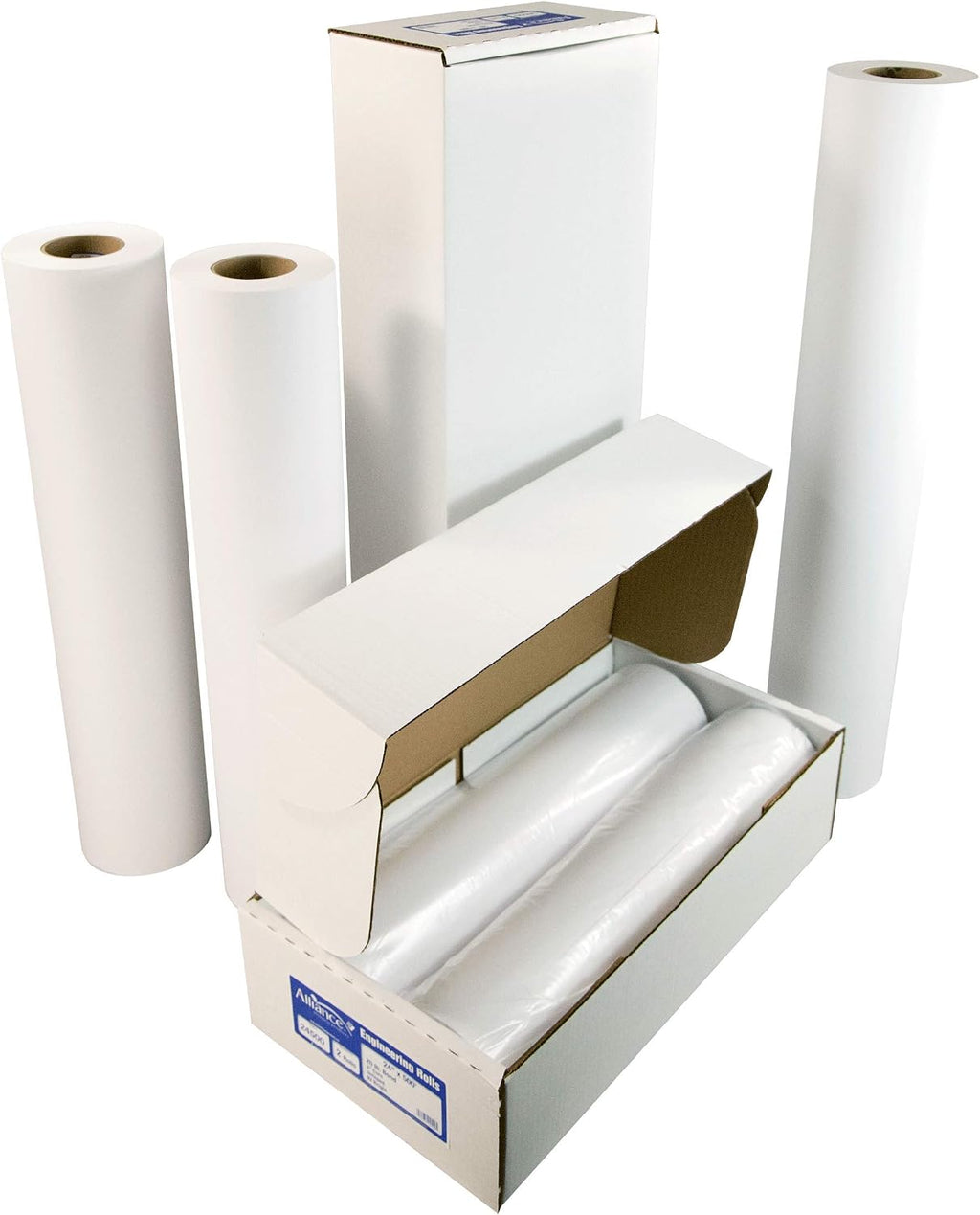 Alliance Wide Format Paper Rolls CAD Bond (20lb | 4 Rolls, 22 In x 150 Ft | 2" Core)