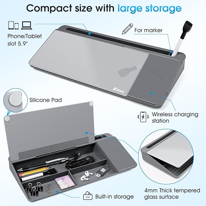 Varhomax Glass Desk Whiteboard - Image 6