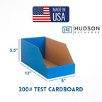 Hudson Exchange 6x12x5.5" Corrugated Parts Bin Box - Image 2