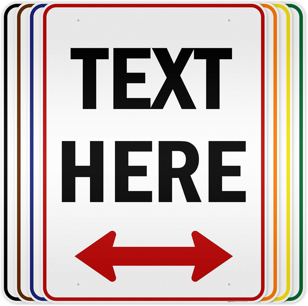 Custom Arrow, Custom Directional Sign, Two Way Arrow, 36x48 Inches, Reflective