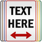 Custom Arrow, Custom Directional Sign, Two Way Arrow, 36x48 Inches, Reflective