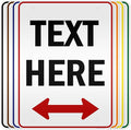 Custom Arrow, Custom Directional Sign, Two Way Arrow, 36x48 Inches, Reflective by MySignCenter