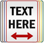 Custom Arrow, Custom Directional Sign, Two Way Arrow, 36x48 Inches, Reflective by MySignCenter