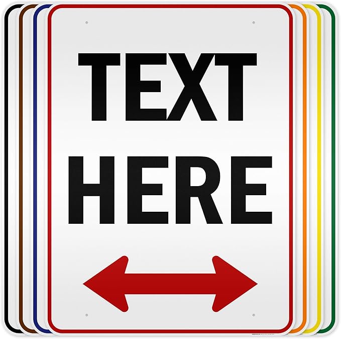 Custom Arrow, Custom Directional Sign, Two Way Arrow, 36x48 Inches, Reflective by MySignCenter