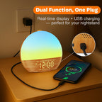 sunrise alarm clock with sound machine - natural, view 9
