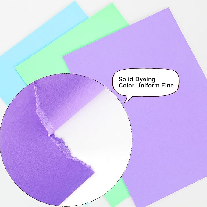 300 Sheets Colored Cardstock 8.5 "x 11", 65LB 180GSM Craft Bulk Construction - Image 3
