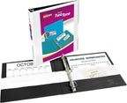Avery Two-Tone Durable View 3 Ring Binder, 1 Inch Slant Rings, White/Black Binder (17286) (Pack of 2)