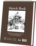 Sketch Book 11 x 14”, 100 Sheets Top Spiral Sketchbook, 68lb /100gsm Drawing by SketchBook