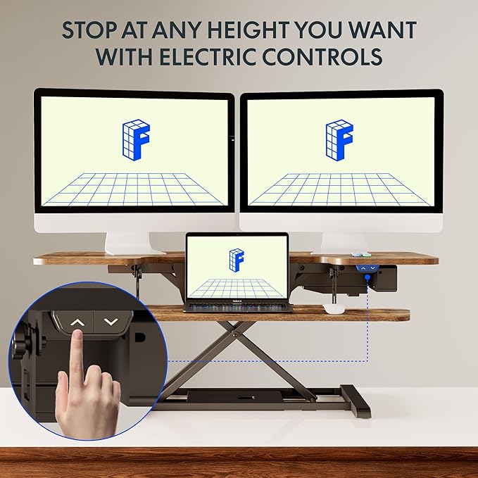 FLEXISPOT 42" Electric Standing Desk Converter Height Adjustable Desk Strong - Image 4
