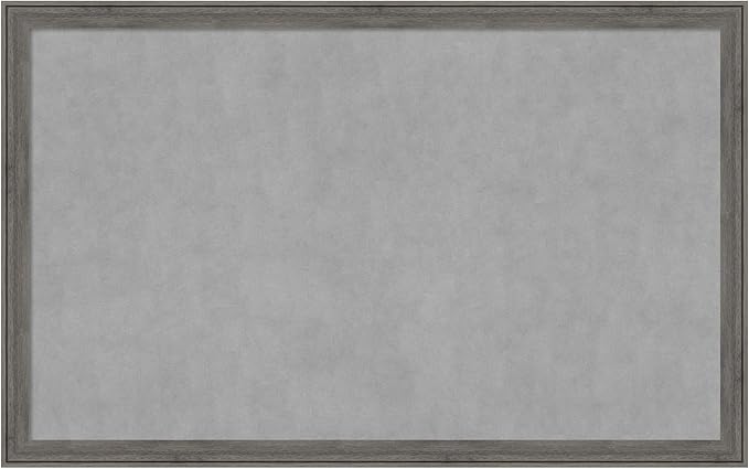 Amanti Art Grey Framed Magnetic Board 27x43 Large Vision Board by AmantiArt