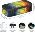 Softball Ball Pencil Case Big Capacity Storage Pencil Pouch Stationery Bags - Image 6