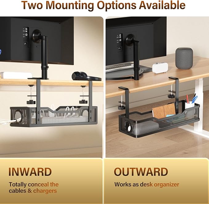 Under Desk Cable Management Large, Cinati 16" Cable Management Box - Image 5