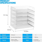 Letter Tray Paper Organizer 5-Tier Desk Organizer File Organizer Paper Holder - Image 2