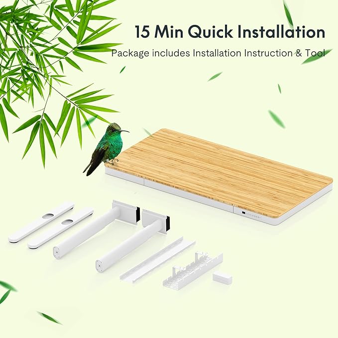 FLEXISPOT Q8 55" Bamboo Standing Desk, Dual Motor 3 Stages Adjustable Height - Image 9
