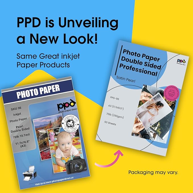 PPD Double Sided Photo Paper, Satin Pearl Brochure Paper 11 x 17 - Image 2