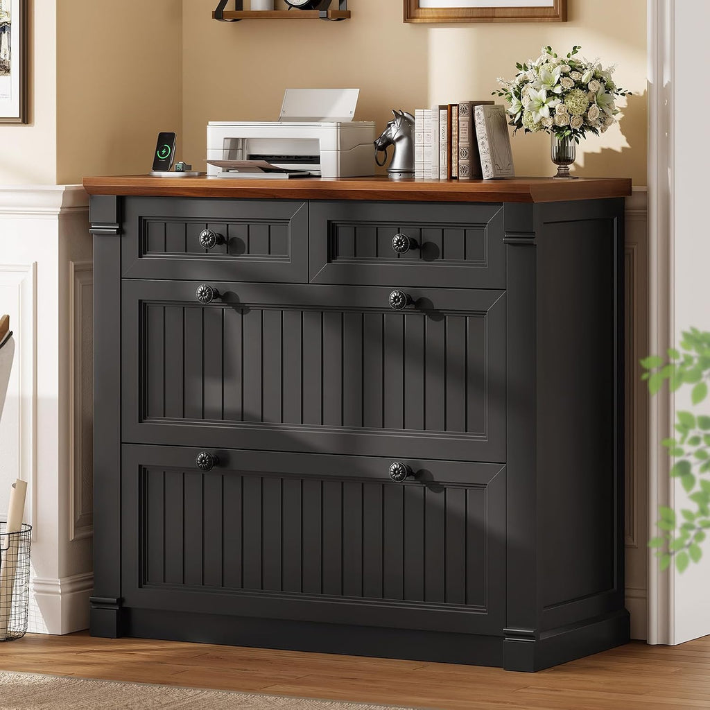 sedeta 4 drawers file cabinet, 33" farmhouse filing, main product view