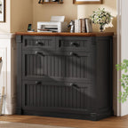 sedeta 4 drawers file cabinet, 33" farmhouse filing, main product view