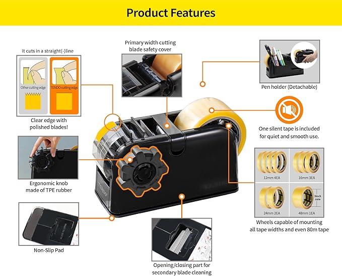 Multi-Section Tape Dispenser ZO-508: Innovative Cutter - Image 3