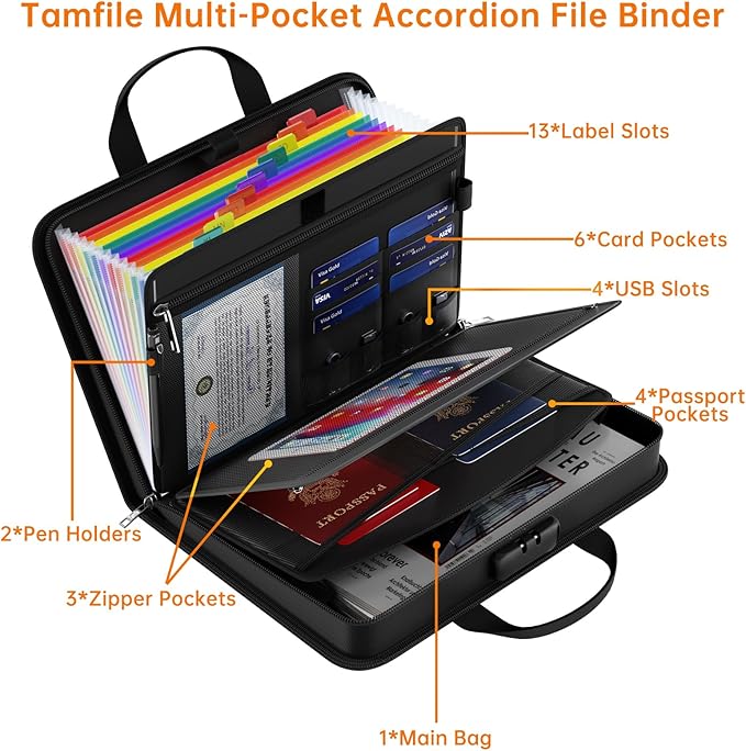 5200℉ Fireproof Accordion File Organizer - Image 4