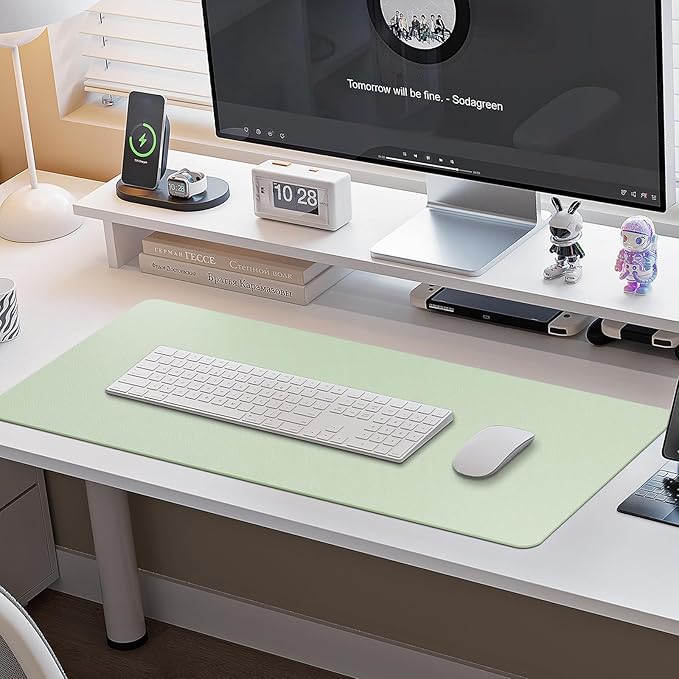 Boutilon Leather Desk Pad Protector, Non-Slip Mouse Pad, Laptop Desk Pad - Image 6