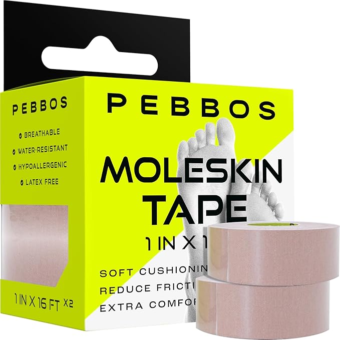 Pebbos Moleskin Tape – 1in x 16ft – Anti-Friction Cushioning Tape | by Unknown
