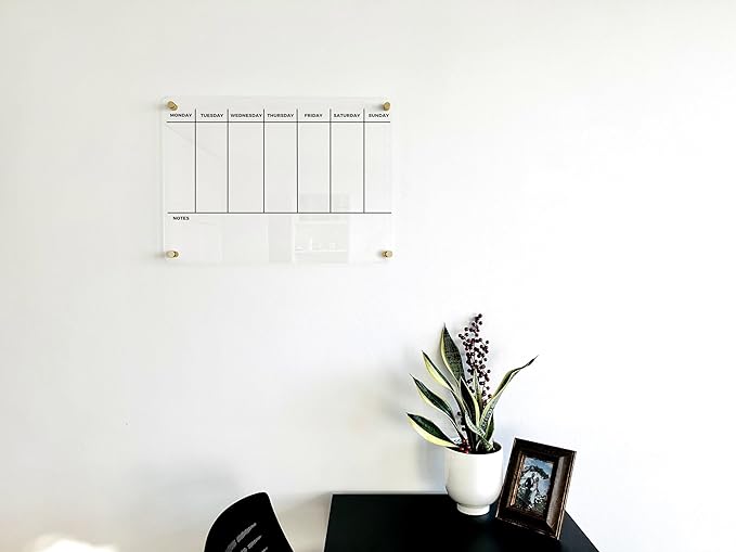 WEEKLY PLANNER Acrylic Wall Personalized Calendar 2026 Personalized Dry Erase - Image 7